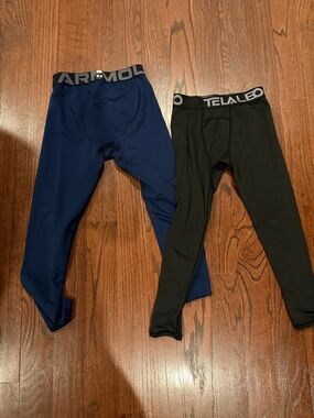 Under Armour Kids' Navy Compression Tights